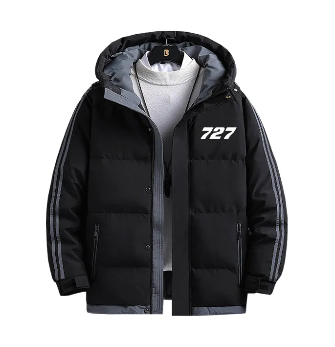 727 Flat Text Designed Thick Fashion Jackets