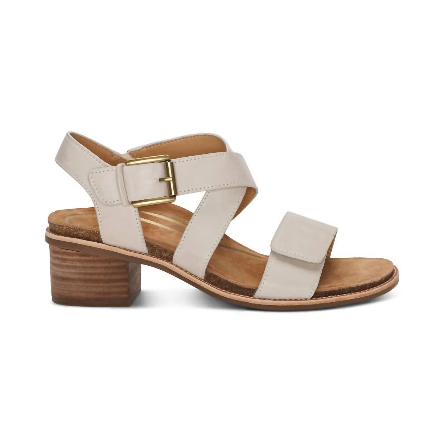 Aetrex - Women's Kristin Adjustable Cross Strap Low Heel Sandals