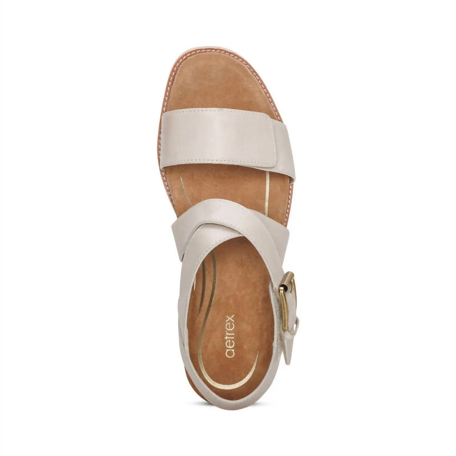 Aetrex - Women's Kristin Adjustable Cross Strap Low Heel Sandals
