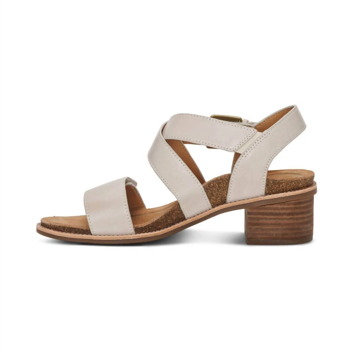 Aetrex - Women's Kristin Adjustable Cross Strap Low Heel Sandals