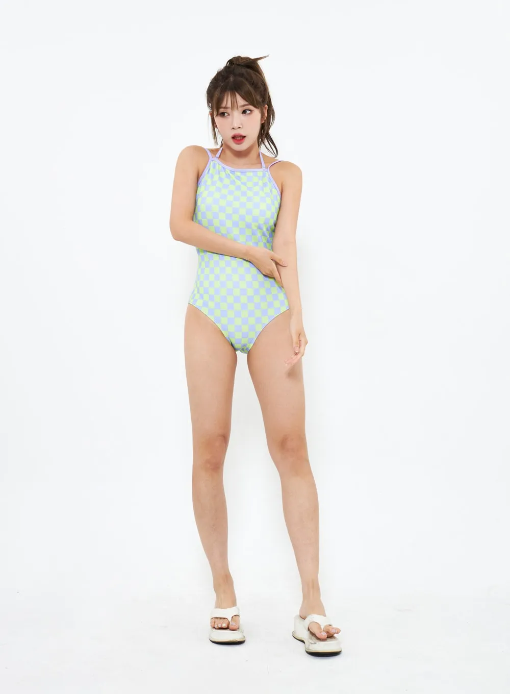 Check Pattern Bikini Set IU302