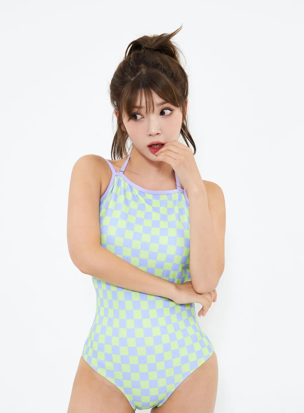 Check Pattern Bikini Set IU302