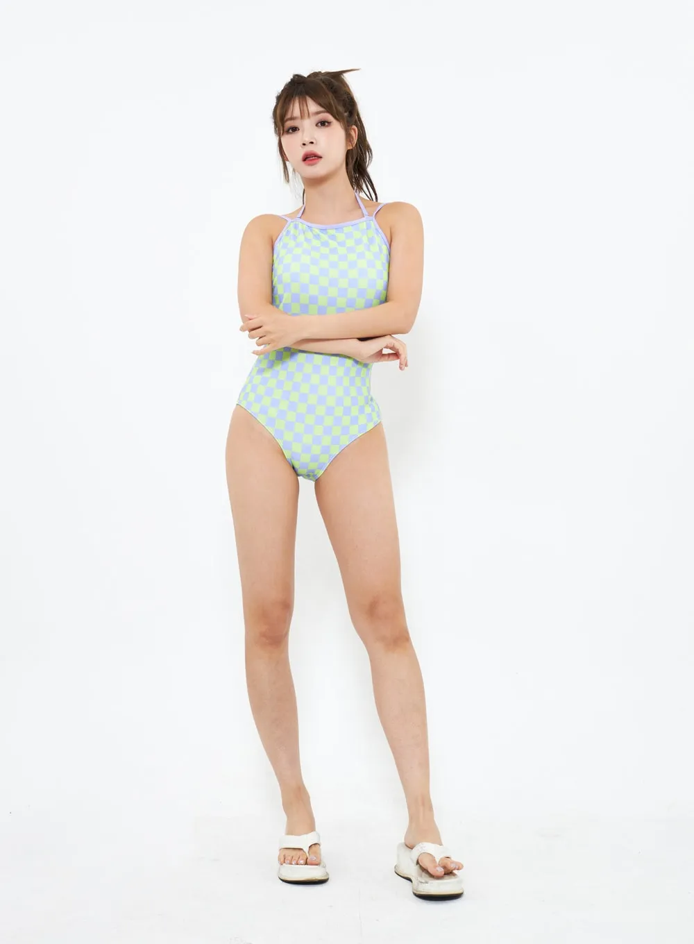 Check Pattern Bikini Set IU302