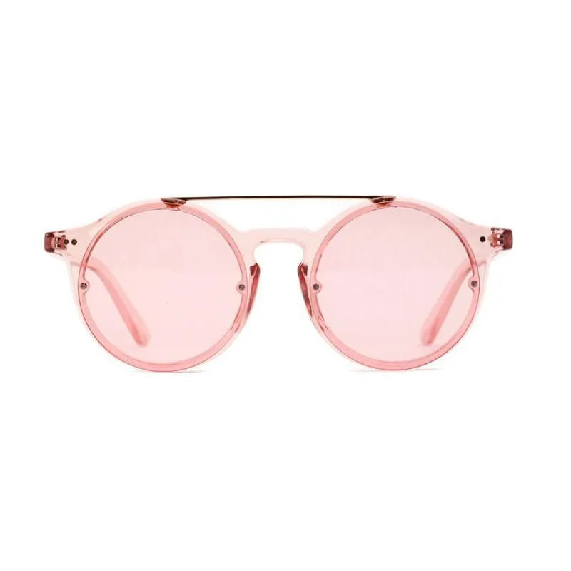 Double Bridge Round High Fashion Sunglasses