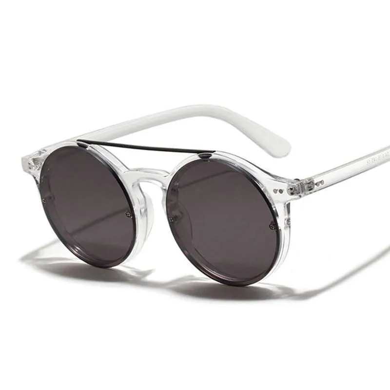 Double Bridge Round High Fashion Sunglasses