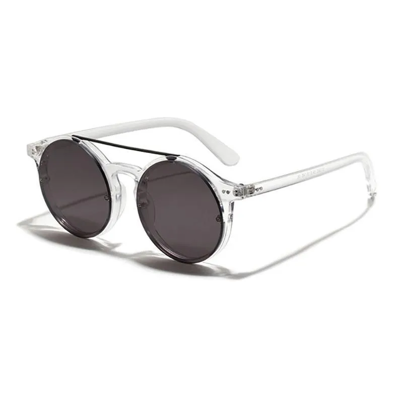 Double Bridge Round High Fashion Sunglasses
