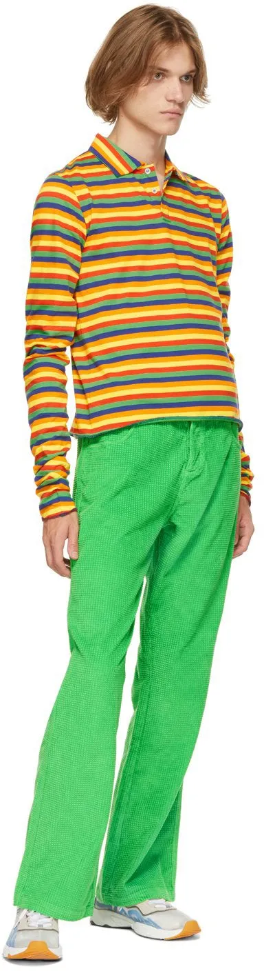ERL Green Waffle Corduroy Trousers