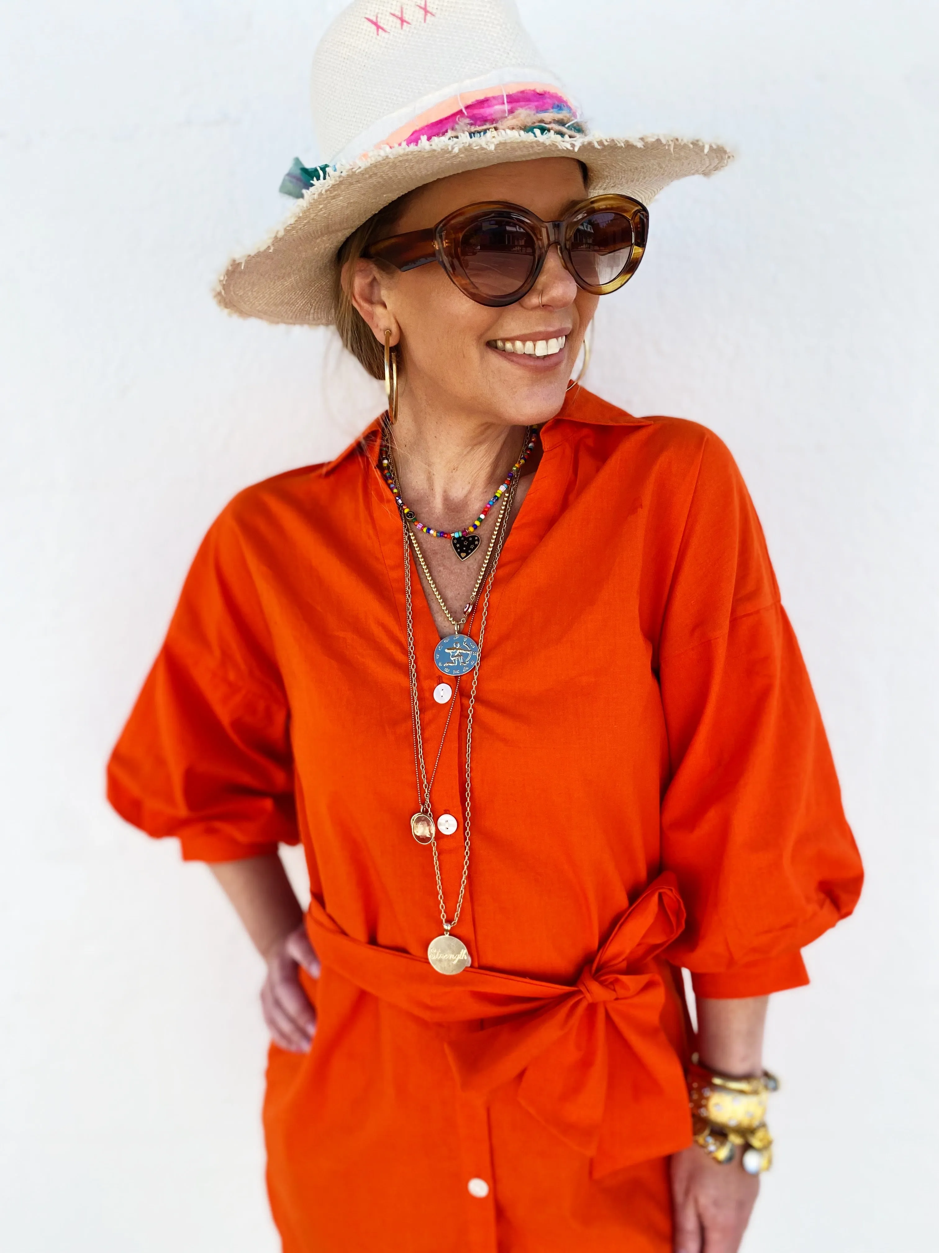 Fauna Tangerine Dress