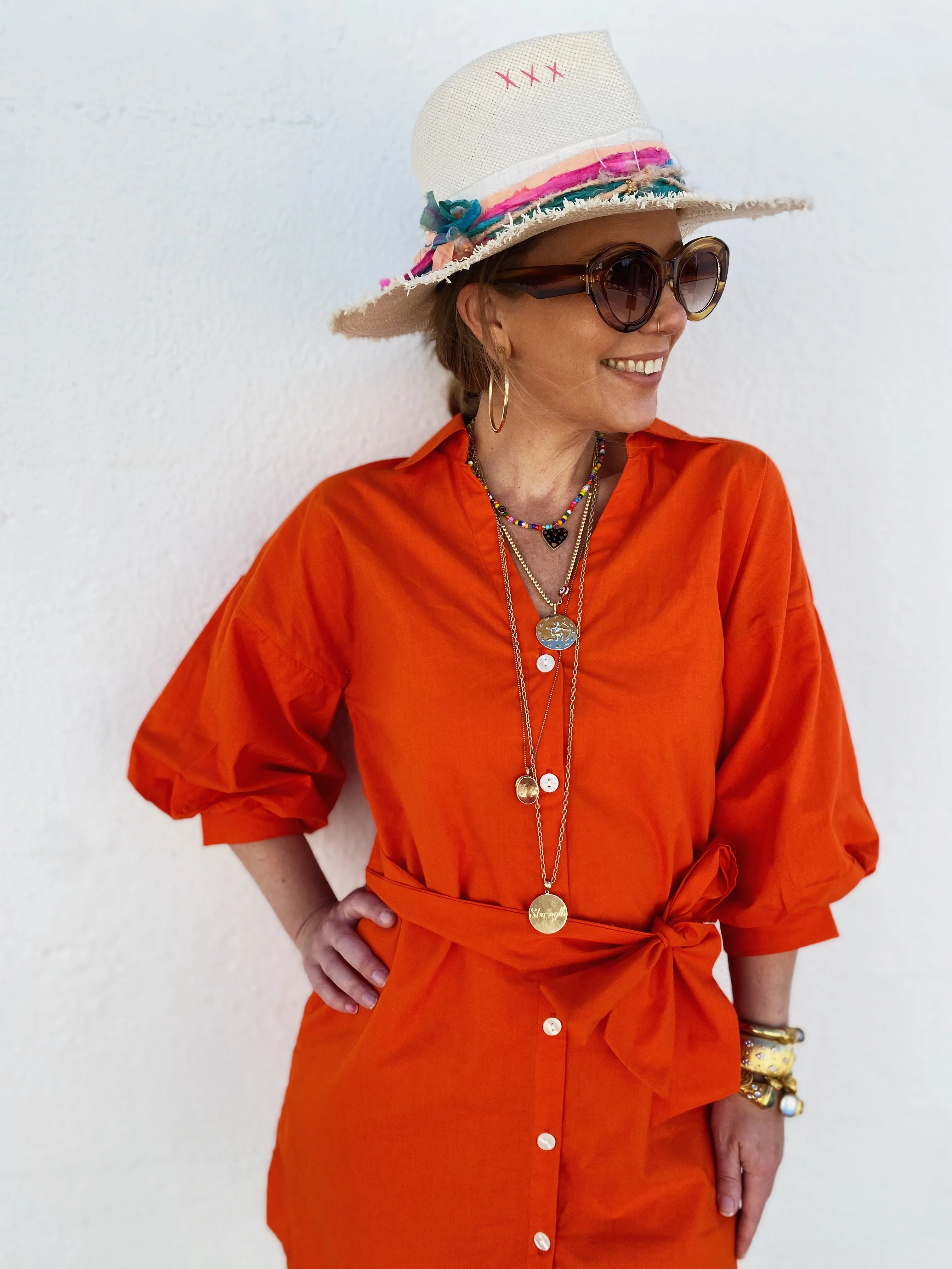 Fauna Tangerine Dress