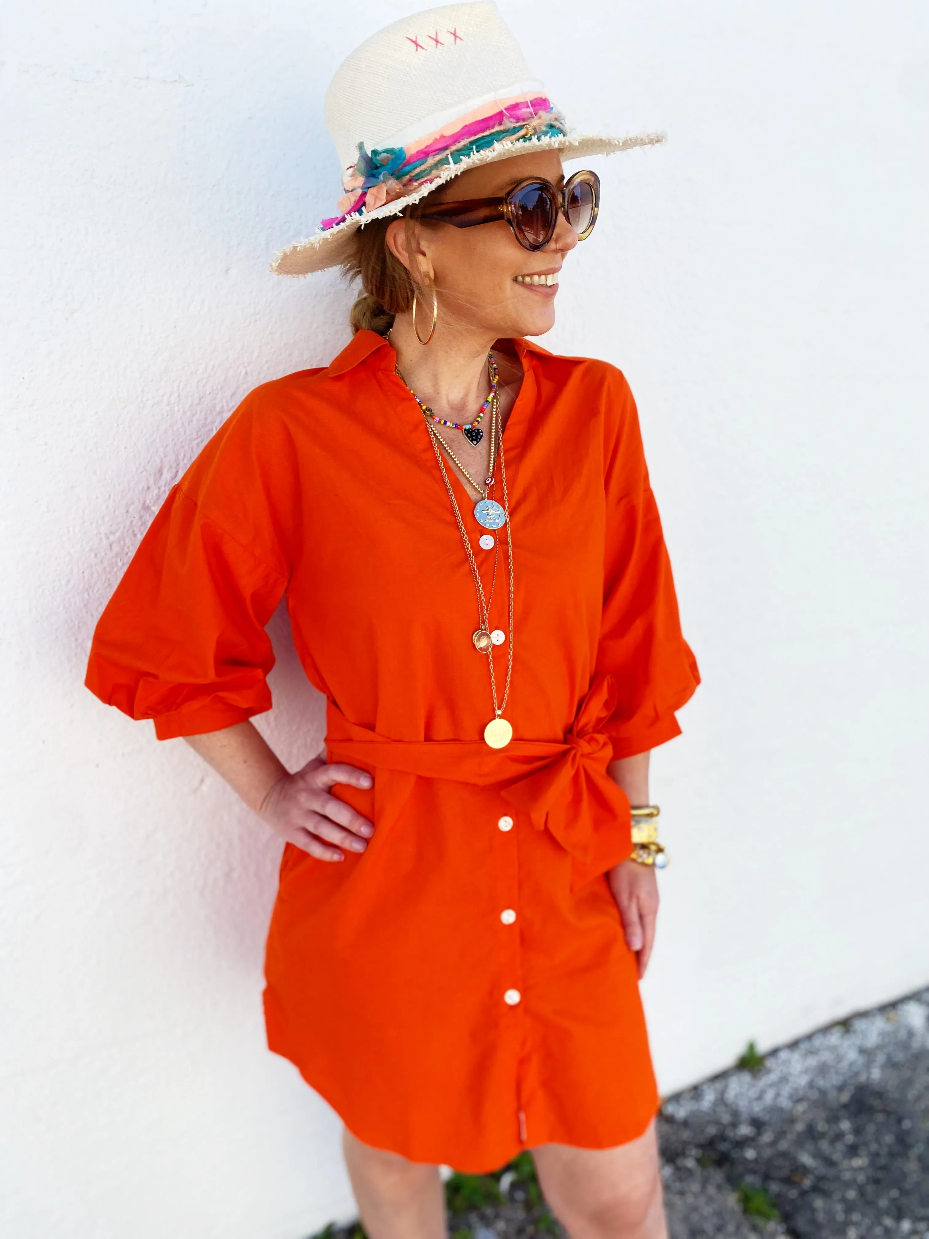 Fauna Tangerine Dress