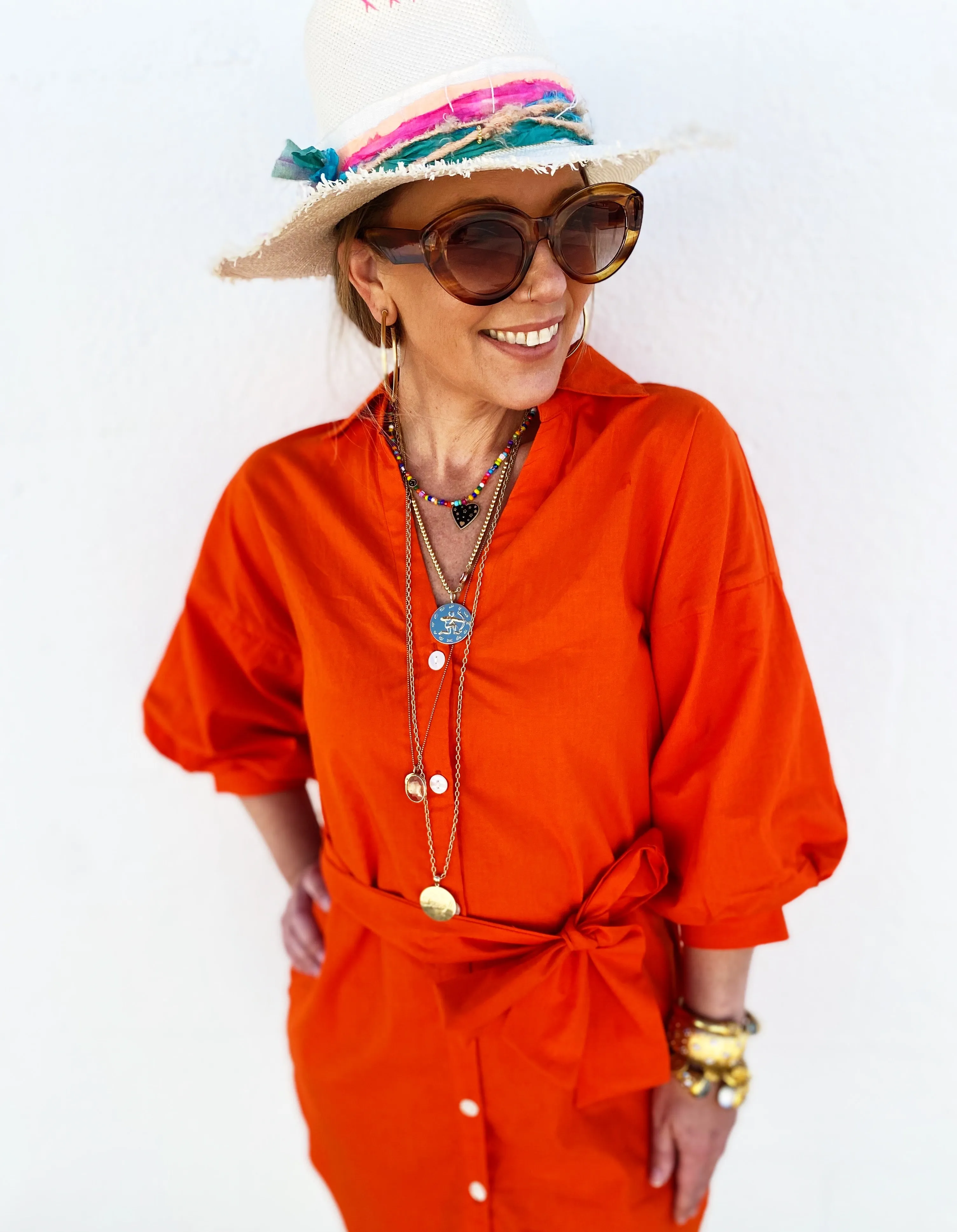 Fauna Tangerine Dress