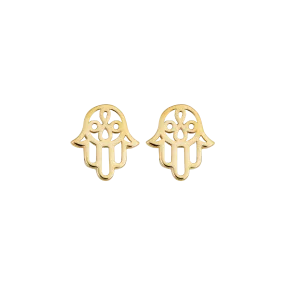 Hassam Solid Gold Earrings - Peace and Blessing