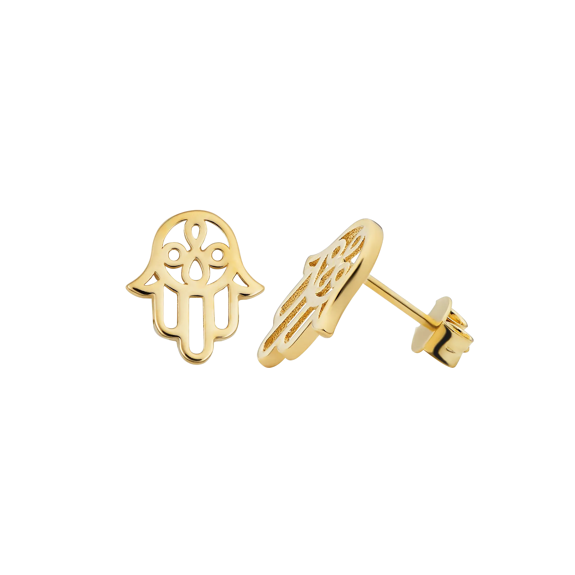 Hassam Solid Gold Earrings - Peace and Blessing