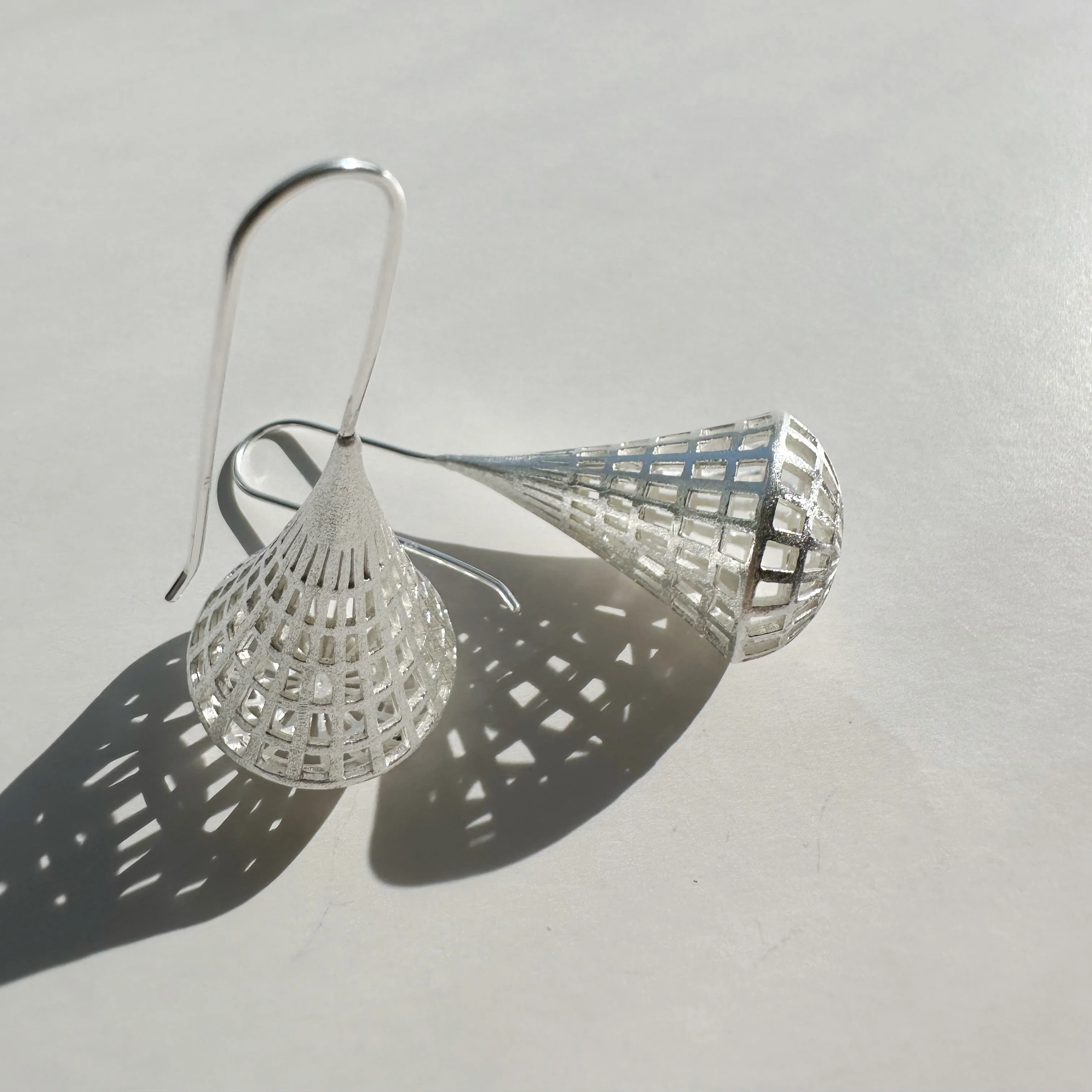 Jasmine Intricate Brushed Bell Earrings