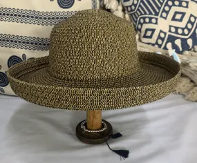 Jendi Straw & Black Wide Hat