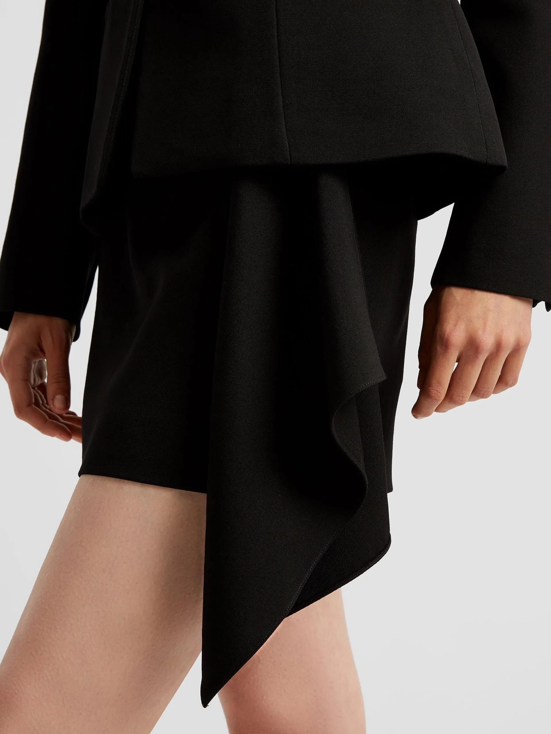 Mini skirt with drape detail