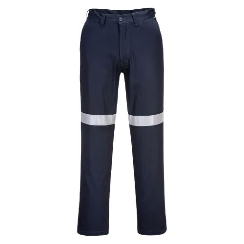Portwest Straight Leg Pants with Tape Lightweight Reflective Tape MW705