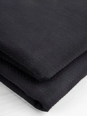 Recycled Fleeceback Softshell Deadstock - Black - Swatch