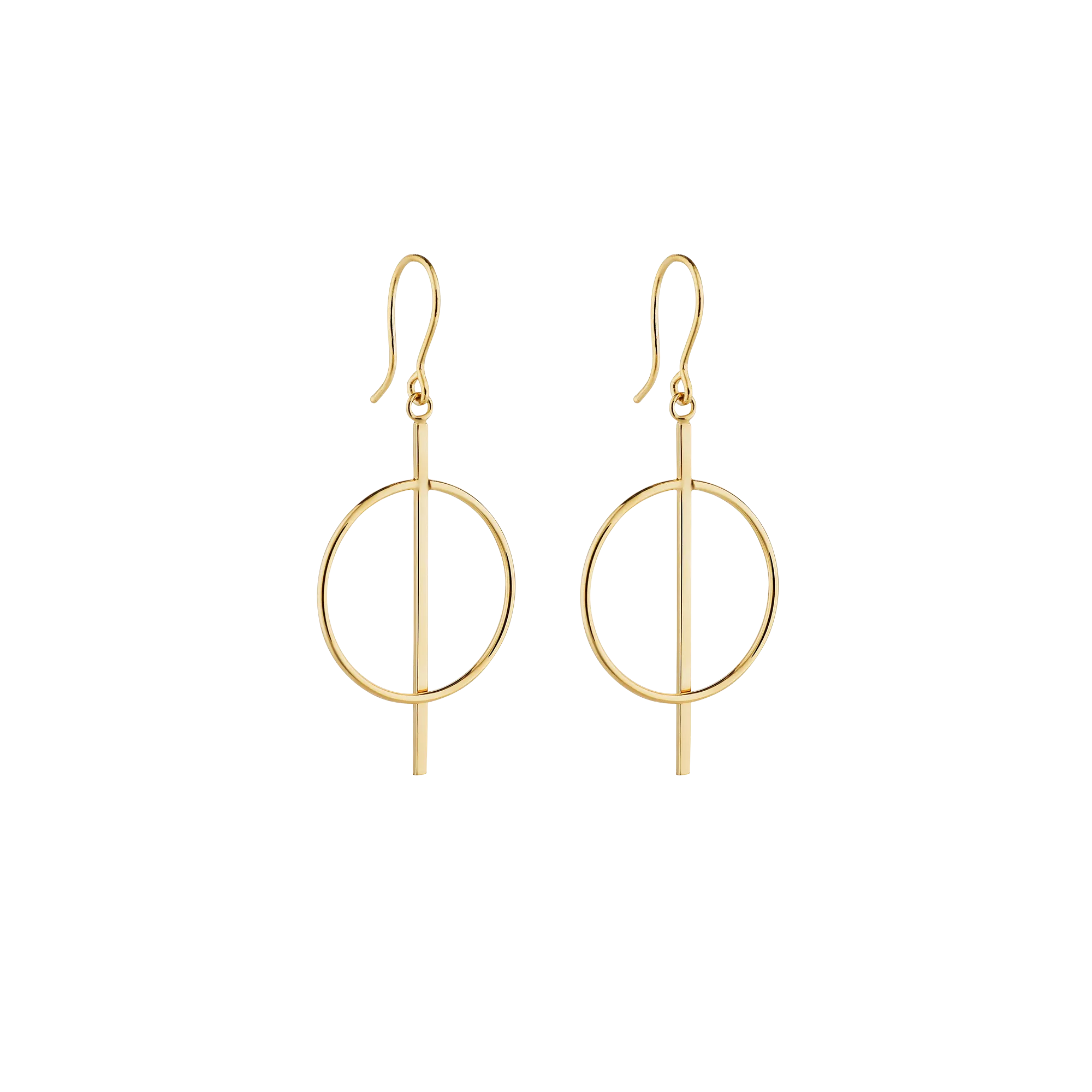 Solid Gold Pendulum Earrings