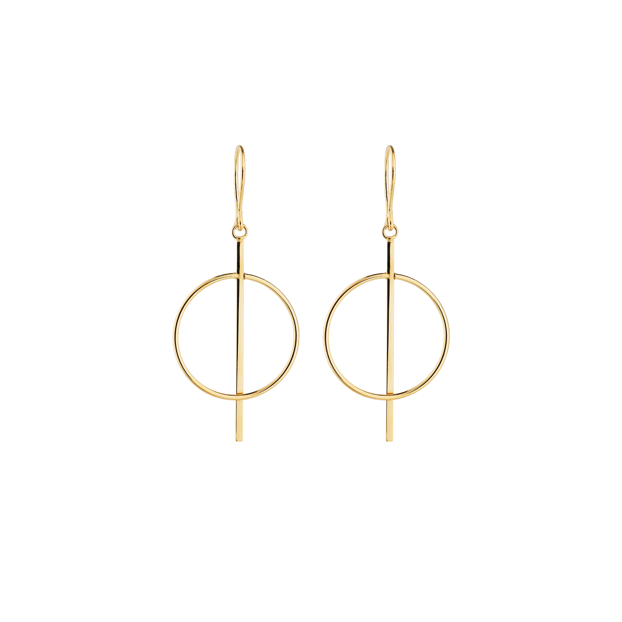 Solid Gold Pendulum Earrings
