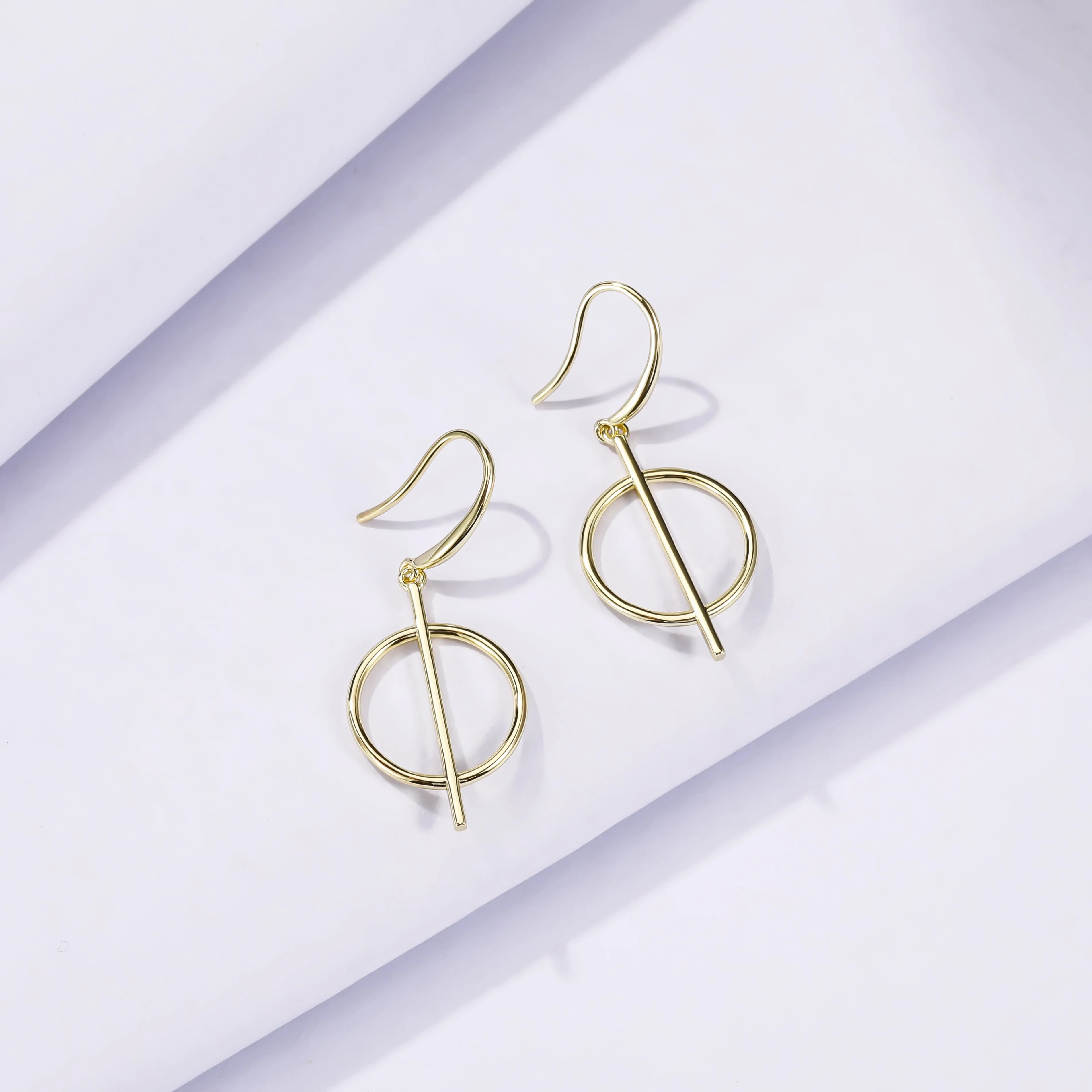 Solid Gold Pendulum Earrings
