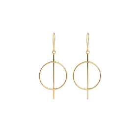 Solid Gold Pendulum Earrings