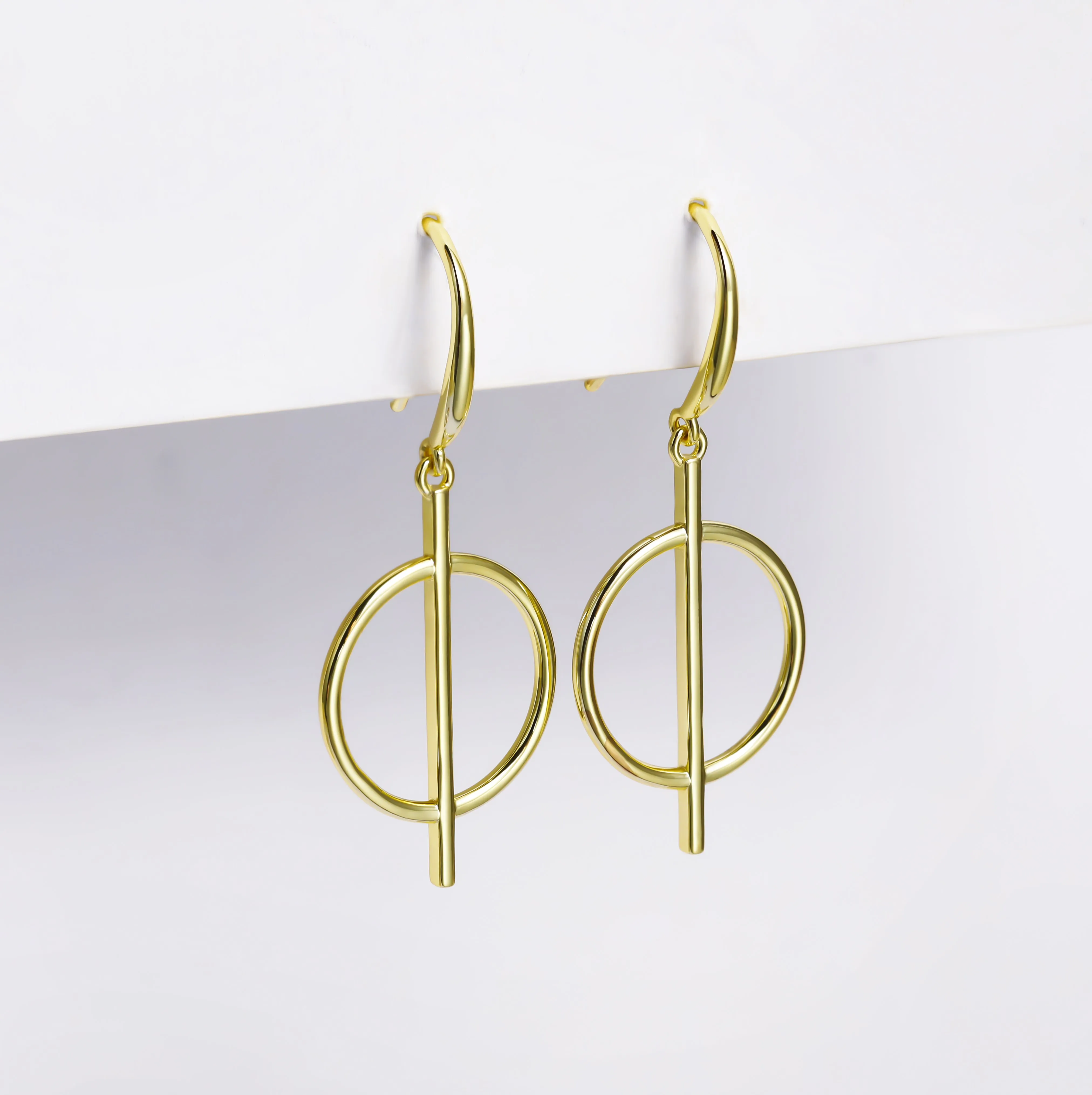 Solid Gold Pendulum Earrings